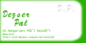 dezser pal business card